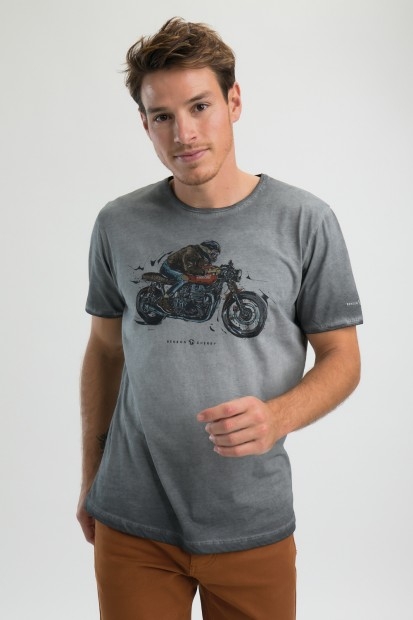 T-shirt coton effet délavé Triumph Thruxton 1200R TAGOLO
