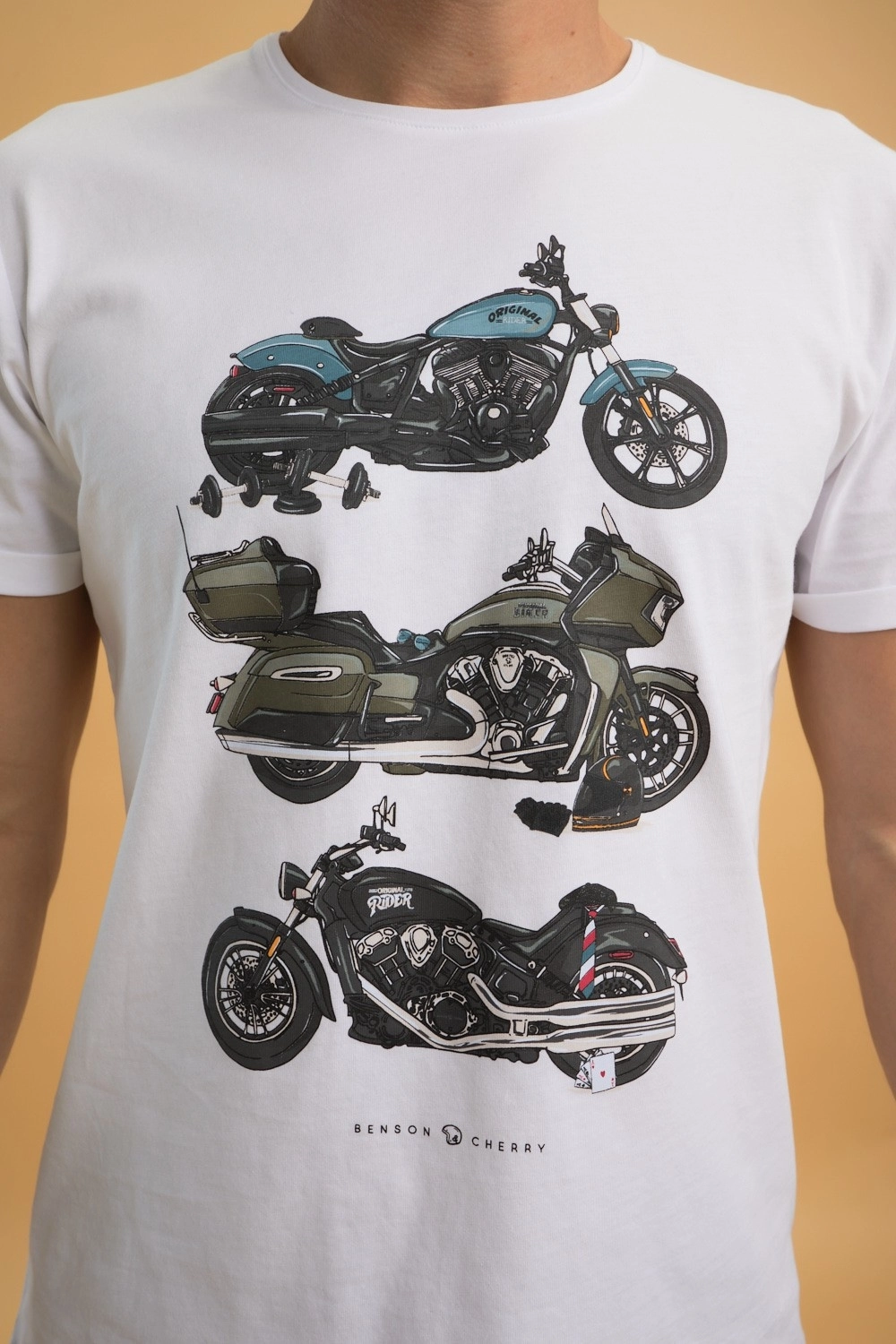 T-shirt Coton, Hommes, Impression moto