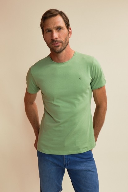 t-shirt manches courtes homme vert-clair