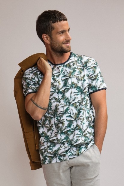 T-shirt imprimé tropical TANAROK
